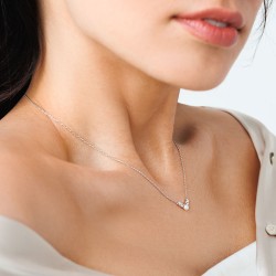 Lantisor argint cu perla naturala alba si cristale DiAmanti SK23228N_W-G (Argint 925‰ 2,4 g.)